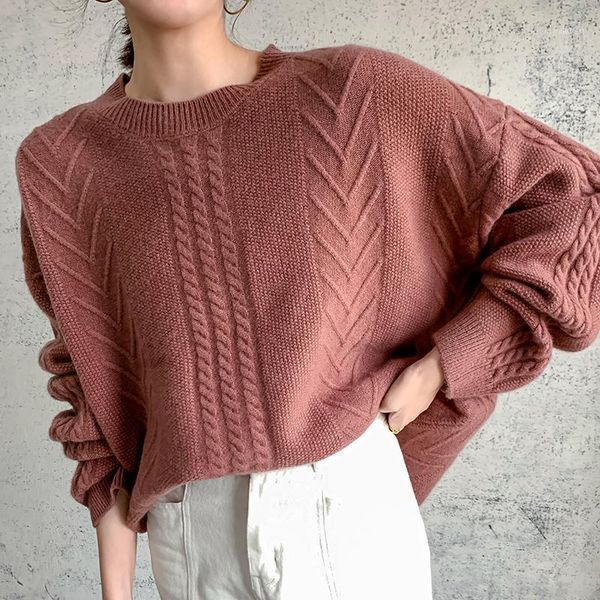 

2020 new 100% cashmere and wool sweater women big o collar ladies fashion bat sleeves pullovers1, White;black