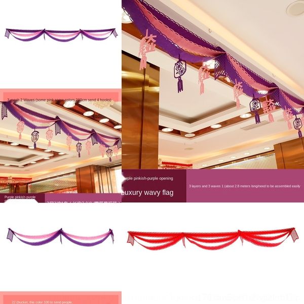 

tp3ay anniversary decoration opening pendant jewelry ribbon accessoriesribbon flag shopping shop wave accessories mall store layout shop cei