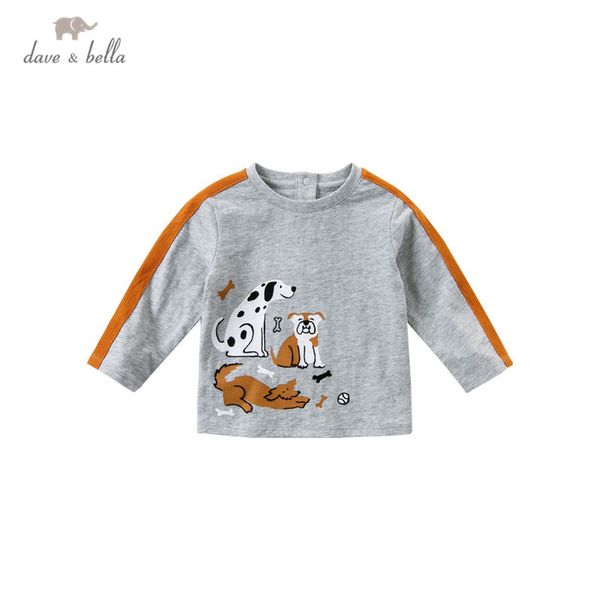 

dba14649 dave bella autumn baby boys handsome cartoon striped t-shirt children boys fashion kids fashion tees q0112, Blue