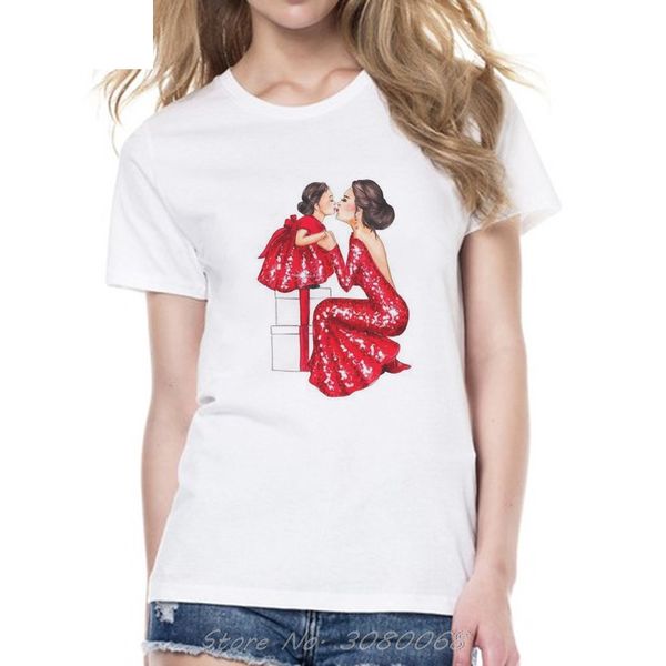 

mother and daughter print tshirt mom's love 's clothing white t-shirt streetwear female tshirt vogue t shirt sport hooded sweatshi