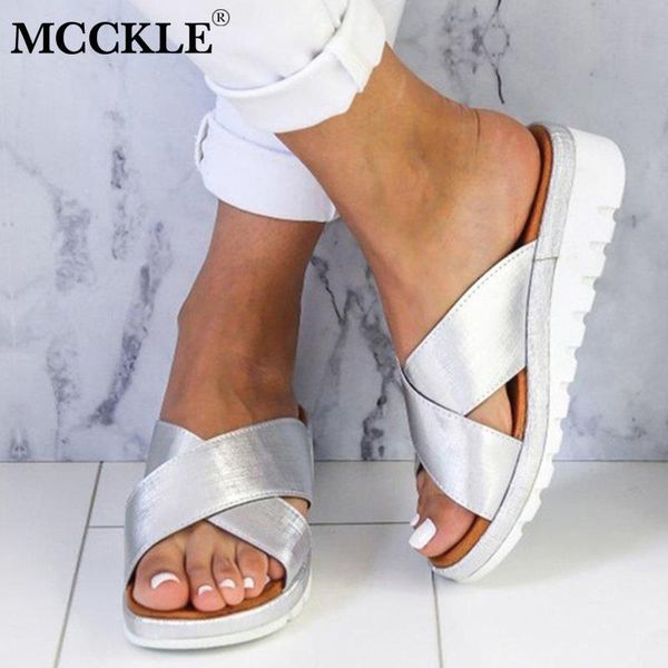 

mcckle summer women gladiator slippers female wedges cross strap sandals platform fashion beach shoes ladies casual footwear x1020, Black