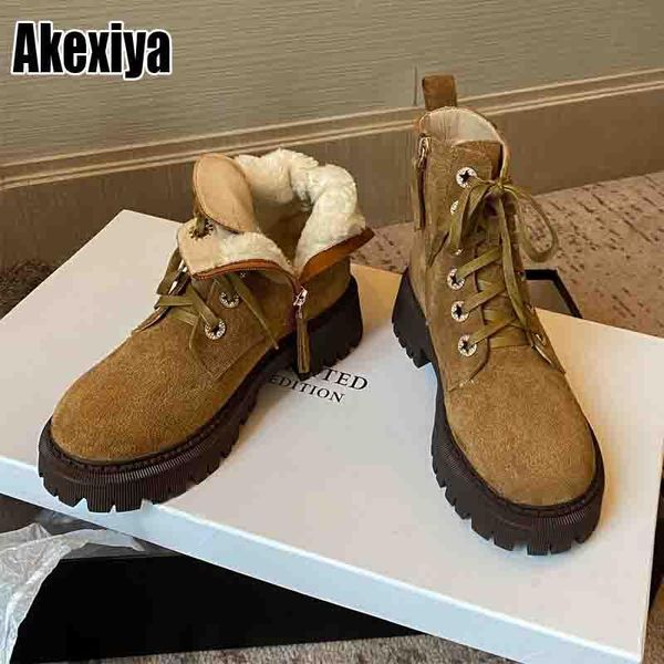 

женщины snow boots корова suede ботильоны зимняя шнуровке комфортные на низком каблуке женская обувь p558, Black