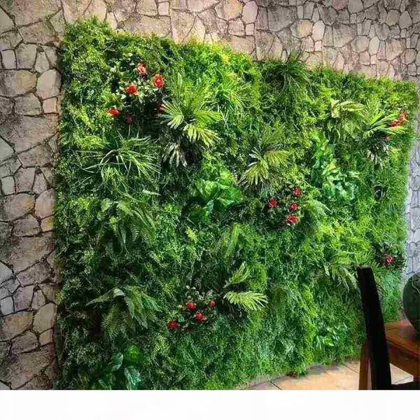 

artificial plant lawn diy background wall simulation grass leaf wedding home decoration green wholesale carpet turf office decor c19041302