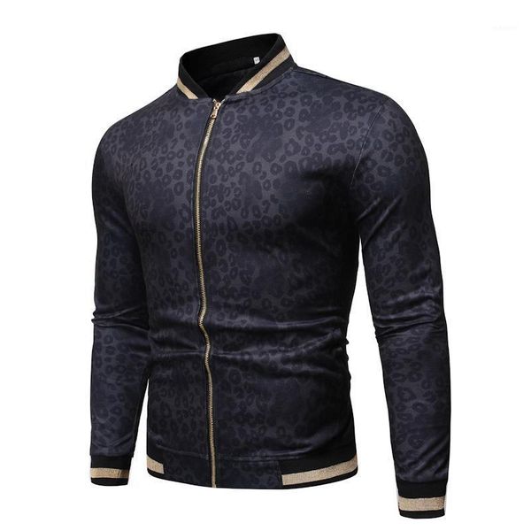 

2020 autumn and winter new style men 3d digital printing casual coat1, Black