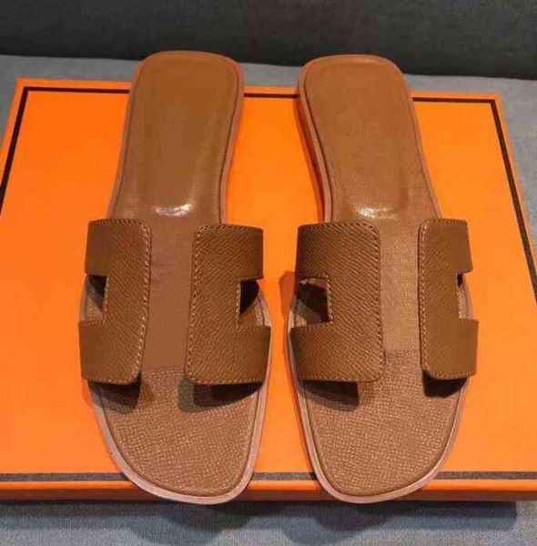 

slippers designer women genuine leather sandals luxury summer flat flip flop skin slides ladies beach sandal outdoor party sexy, Black