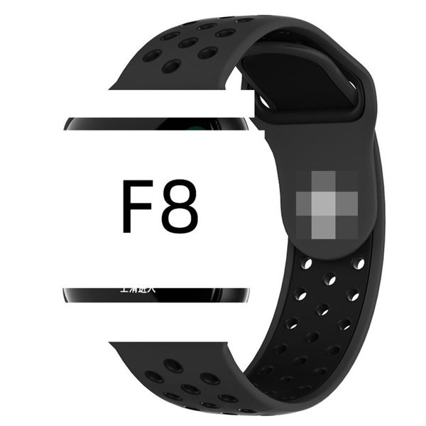 

f8 large screen ultra-thin bracelet rate heart monitoring blood oxygen blood pressure exercise meter step watch new intelligent bracelet, Slivery;brown