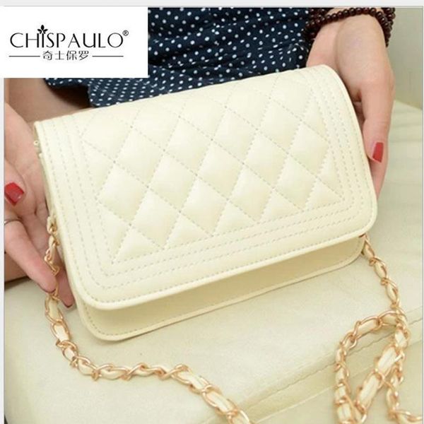

diamood lattice women messenger bags leather shoulder bag ladies handbags small crossbody purse bolsas fashion chain tote bags