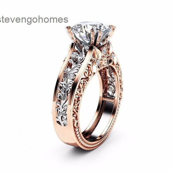 

rose women's gold alloy plated color 14k separation ring jewelry, Silver