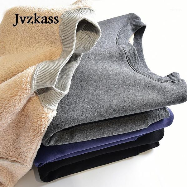 

jvzkass 2019 plus cashmere women version of tide and winter models warm solid color thickening winter female hedging loose z531, Black