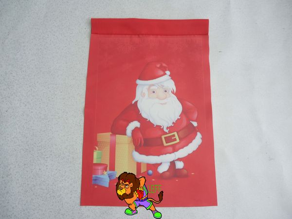 

happy new year, white bearded santa claus flag 30*45cm or 12*18 inch 280g/m2 polyester banner, double side printing