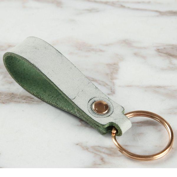 

fashion car leather keychain key rope anti-lost leather rope key chain metal key strap handmade creative keychains jlleay