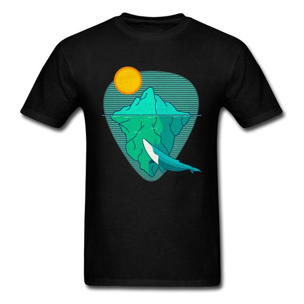 

humpback whale under the iceberg pure for short sleeve classic summer crewneck family sport hooded sweatshirt hoodie men t shirt