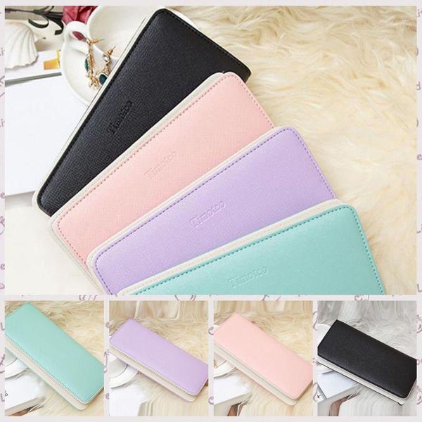 

women wallets fashion lady wristlet handbags long money bag zipper coin purse cards id holder clutch woman burse notecase c5091, Red;black