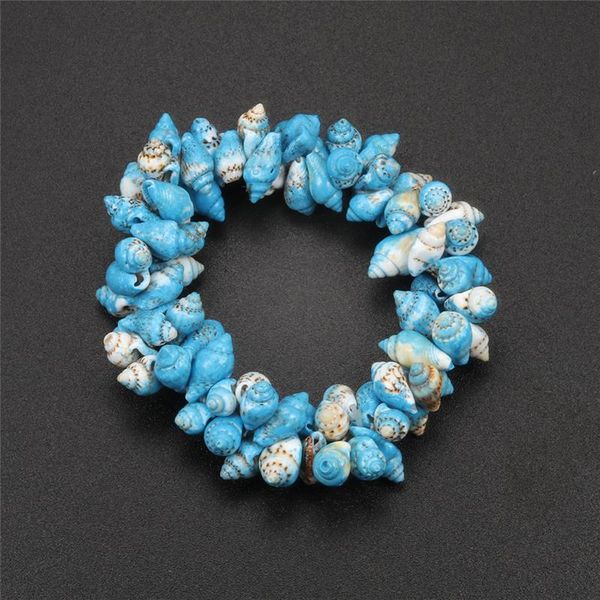 

charm bracelets colorful natural shell bracelet mini conch summer bohemian beach seashell cowrie stretch for women wrist jewelry, Golden;silver