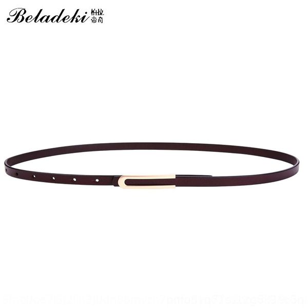

новые два слоя коровьей u-образная кнопка тонкой мод тонкого ремень декоративный гладкий f81qp кнопка пояс женщины 6p5lz paladinic в, Black;brown