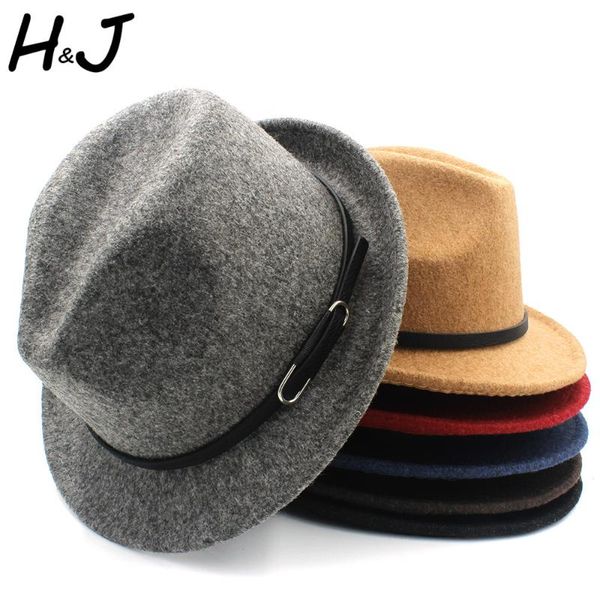 

classico100% wool women men fedora hat for winter autumn elegant lady trilby felt homburg jazz hat size 56-58cm, Blue;gray