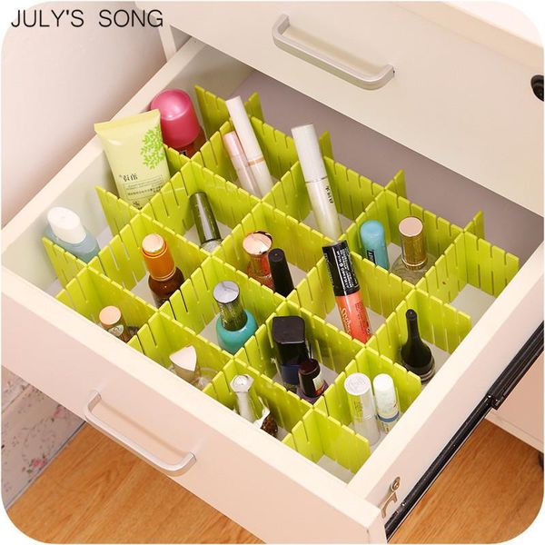 

4pcs set diy grid drawer divider plastic adjustable drawer clapboard stretch separator partition board cabinet storage organizer bbyffs