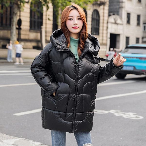 

stylish womens winter parka womens winter jackets and coats plus size loose casual jacket coat warm outerwears1, Black