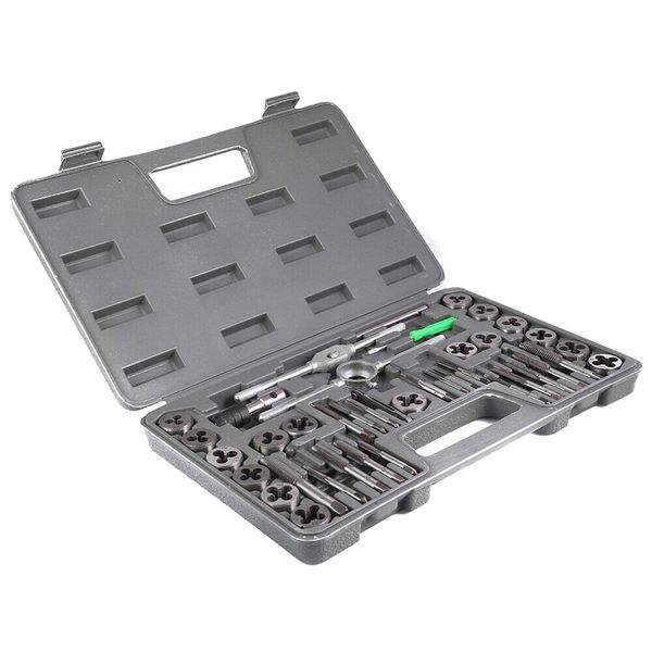 

40pcs/box metric tap wrench die kit essential threading tool with storage case m3-m12--m25