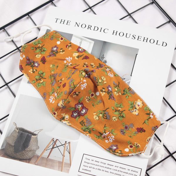 

factorym9ovmascarilla sunscreen respirator dustproof cloth face mask breathable flower printing dust prevention ear hanging type ho