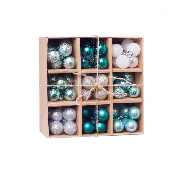 

3cm christmas painted balls/99pcs christmas ball gift box set/xmas decor/festives atmosphere scene dress up supplies1