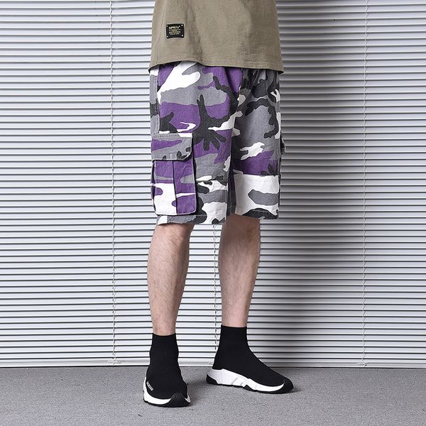 

2021 new new male fashion designer short pants pocket load man adjust summer hip shorts hombre qg8s, White;black