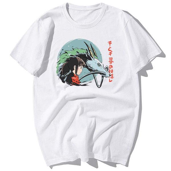 

japan anime movie spirited away miyazaki hayao summer casual short sleeve harajuku streetwear sport hooded sweatshirt hoodie men t shirt