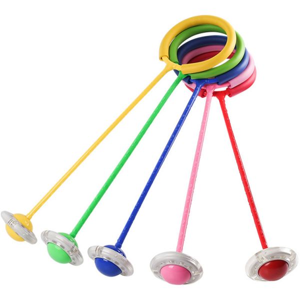 

60cm fitness jumping ball equipment single legged with sponge ring flash light novelties children doing physical exercise toy q0113