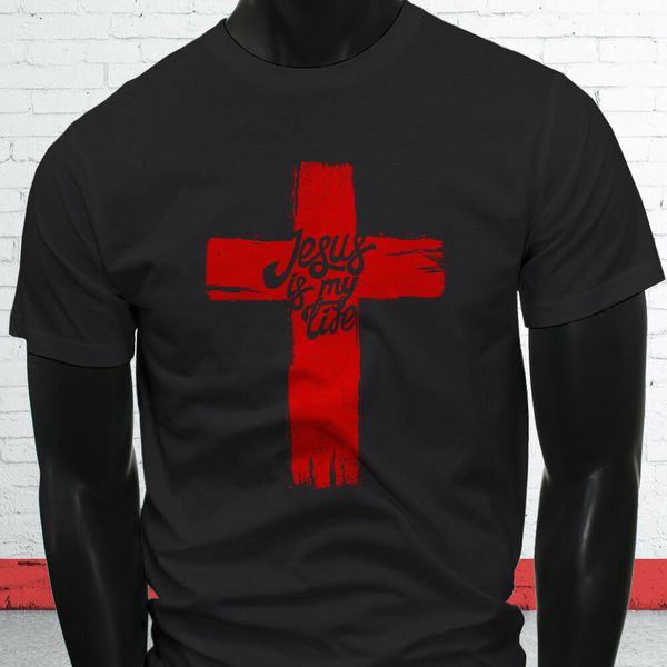

jesus is my life cross christian faith bible love 's black summer brand adults fashion casual fitness sport hooded sweatshirt hoodie t
