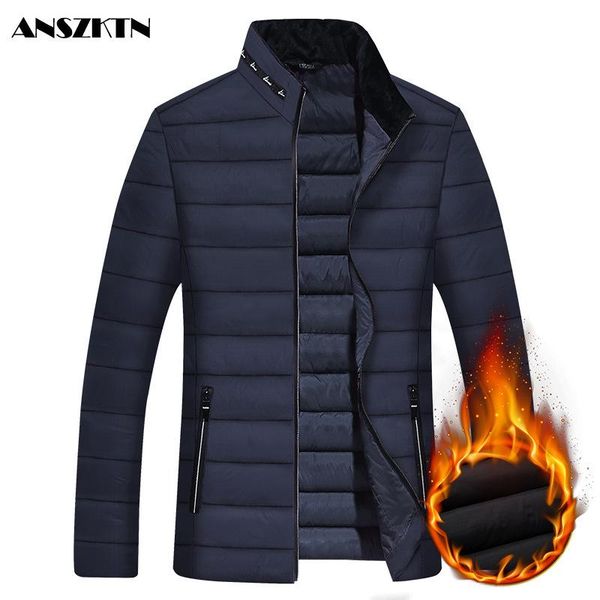 

winter jacket men winter brand new casual warm thick jacket parkas coat men new autumn outwear windproof hat parkas, Black
