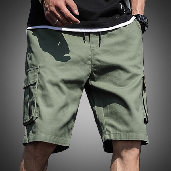 

мужские шорты army green cargo shorts men лета хлопка вскользь шорты бермуды tactical короткие штаны плюс размер 4xl 5xl 6xl 7xl, White;black