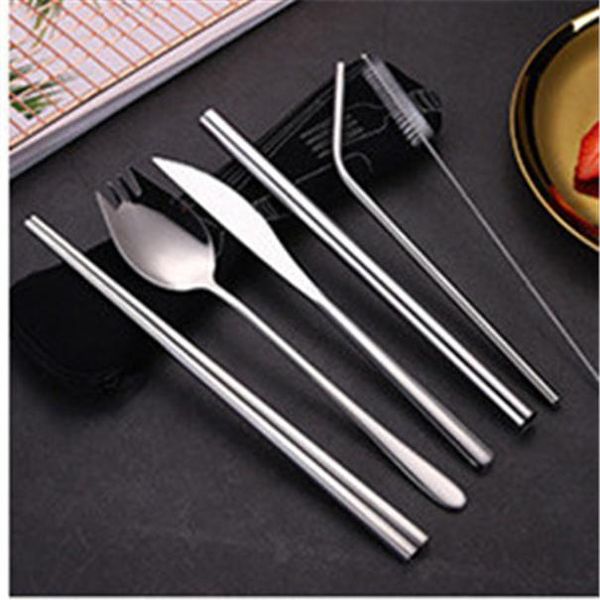 

многоразовые металлические питьевые соломы из нержавеющей стали и столовые приборы прочные согнутые прямые напитки соломинки с чистой щеткой