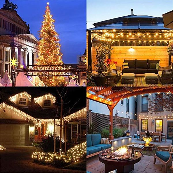 

5m 10m solar lamp crystal ball led string lights flash waterproof fairy garland for outdoor garden christmas wedding decoration swy qylbwj