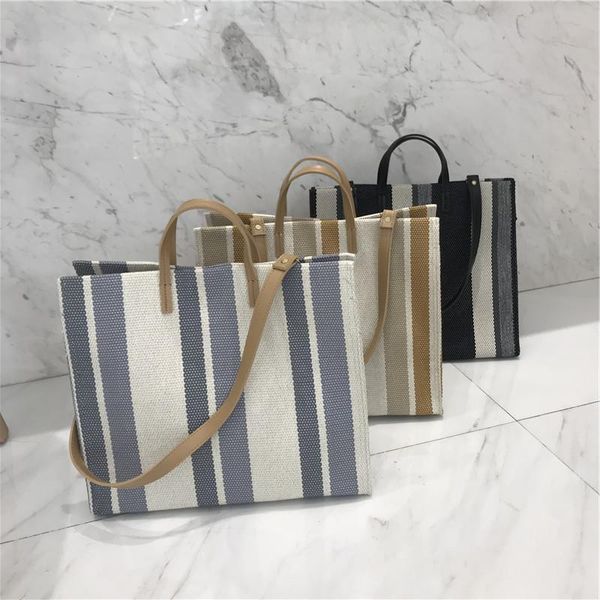 

hbp 2020 summer new trend bag female bag striped big retro tott package sail korean version of the handbag shoulder bags