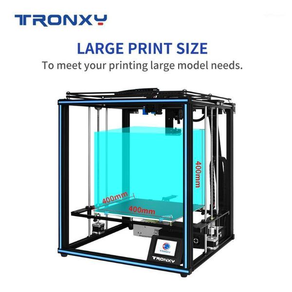 

printers tronxy x5sa-400pro 3d printer bed size 400*400mm corexy diy kits multi-function quiet drive guide rail bowdon titan extruder1
