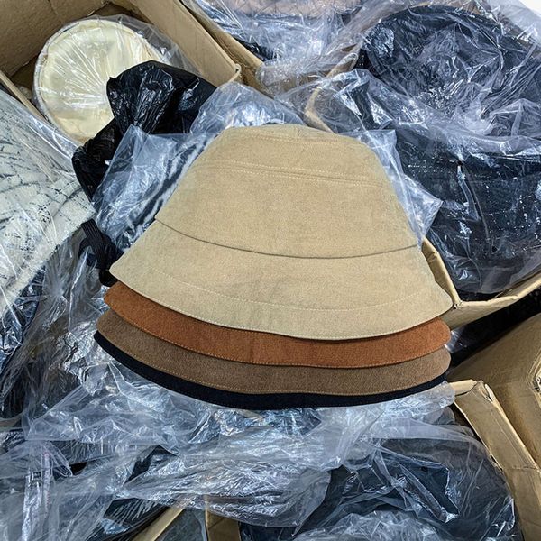 

fisherman's small black corduroy hat for women, Blue;gray