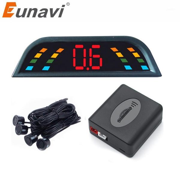 

car rear view cameras& parking sensors eunavi auto parktronic led sensor with 4 reverse backup radar monitor detector system backlight1