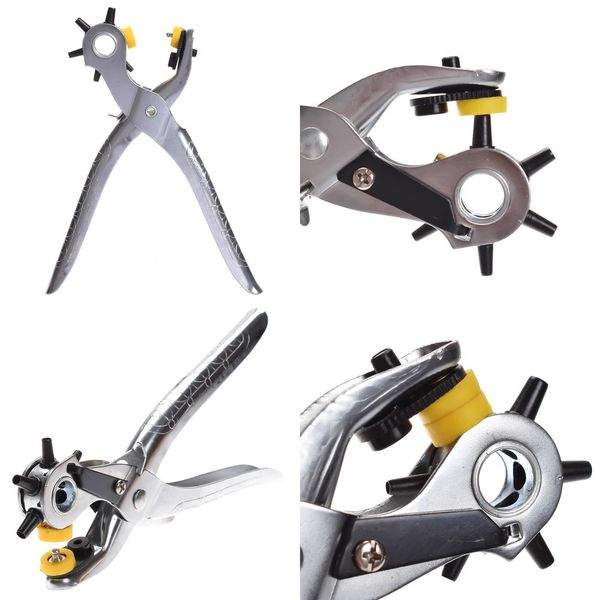 

newpaper heavy duty revolving 6 hole leather belt eyelet cut plier punch craft tooloutletp4lp