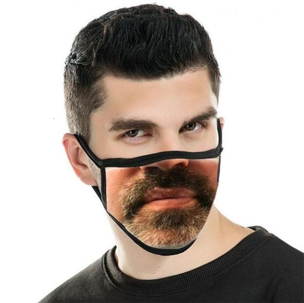 

human factory 12 3d styles fashion funny face printing spoof expression dustproof cotton masks washable reusable mask ew paacz