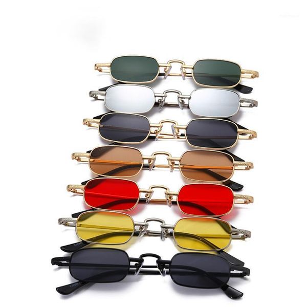 

sunglasses fashion metal square small box vintage sun glasses for men women wholesale 20211, White;black