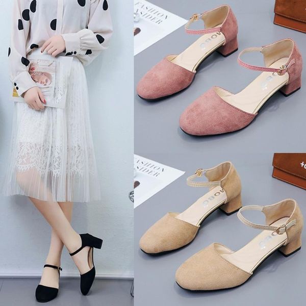 

dress shoes sagace women low heels high buckle sandals fashion for summer single woman bags pumps comfortable casual, Black