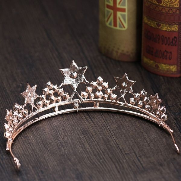 

tiktok new star, wedding gift princess crown bride headband hoop, Silver