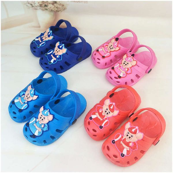 

slippers 2020 summer new cute cartoon children's fashion for men and womencfo9, Black;red
