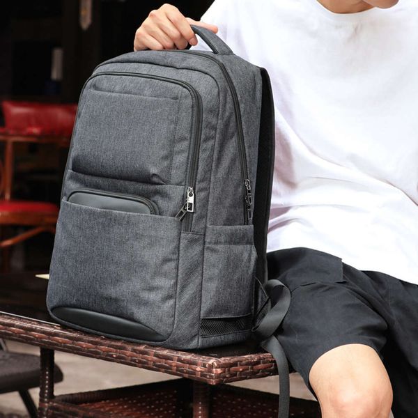 

men's trend travel portable comter fashion brand simple junior high students school canvas