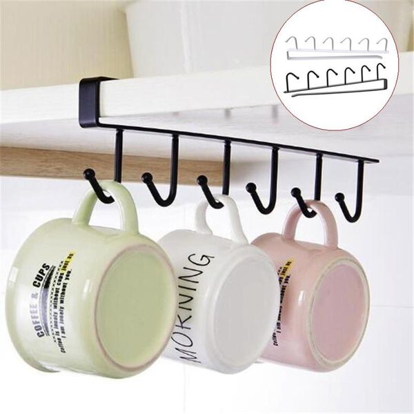 

hooks & rails kitchen cupboard storage rack shelf hanging hook organizer closet clothes glass mug hanger wardrobe holder