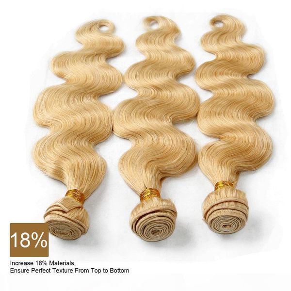 

platinum blonde indian remy hair extensions body wave wavy color 613 bleach blonde indian virgin human hair weave 3 4pieces lot tangle free, Black
