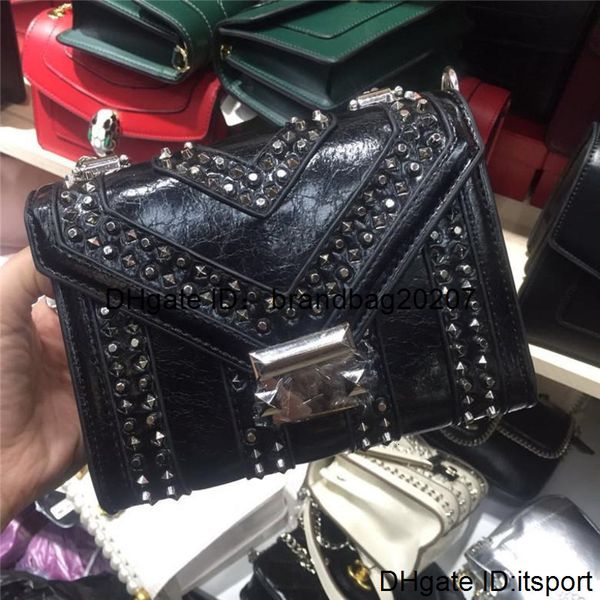 

exceed elegant2019 fire ins bag woman lock catch rivet chain single shoulder messenger small square package