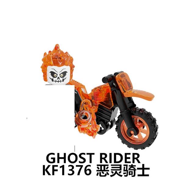 

ghost rider with motorcycle building blocks plastic learning figures for children toys kf6120 ghost rider qylppc mywjqq