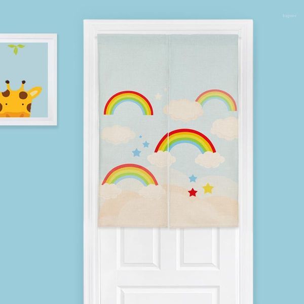 

cartoon animal door curtain linen tapestry children's study bedroom home decor kitchen curtains customizable/85x120cm/85x90cm1