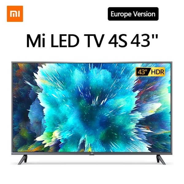 

xiaomi tv 4s 43 дюйма 4k smart television 2g + 8g поддержка хранения miracast netflix dvb-t2 + c / dvb s2 intelligent led телевизор wifi and